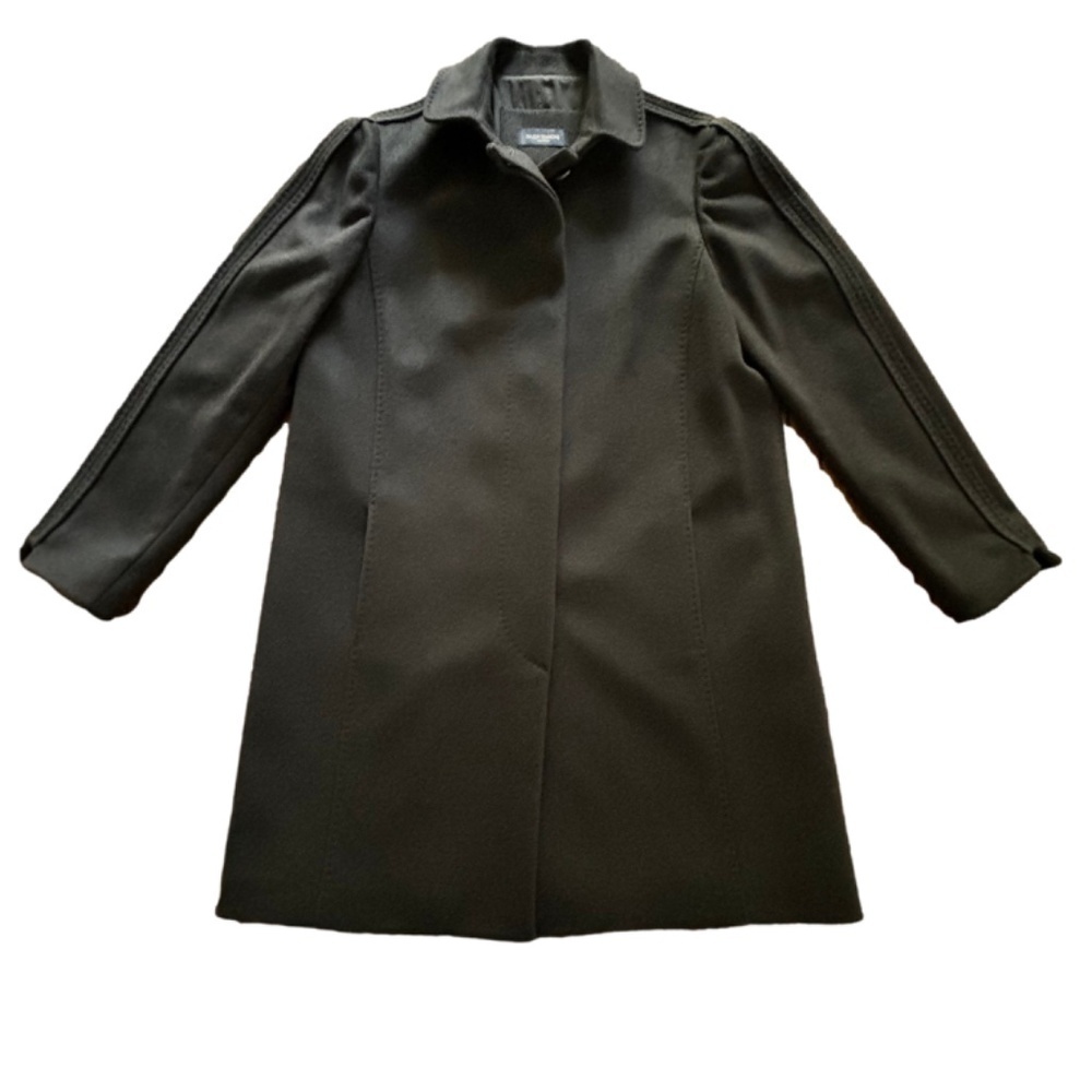 Piazza Sempione made in Italy black wool and cashmere button up jacket EU 46